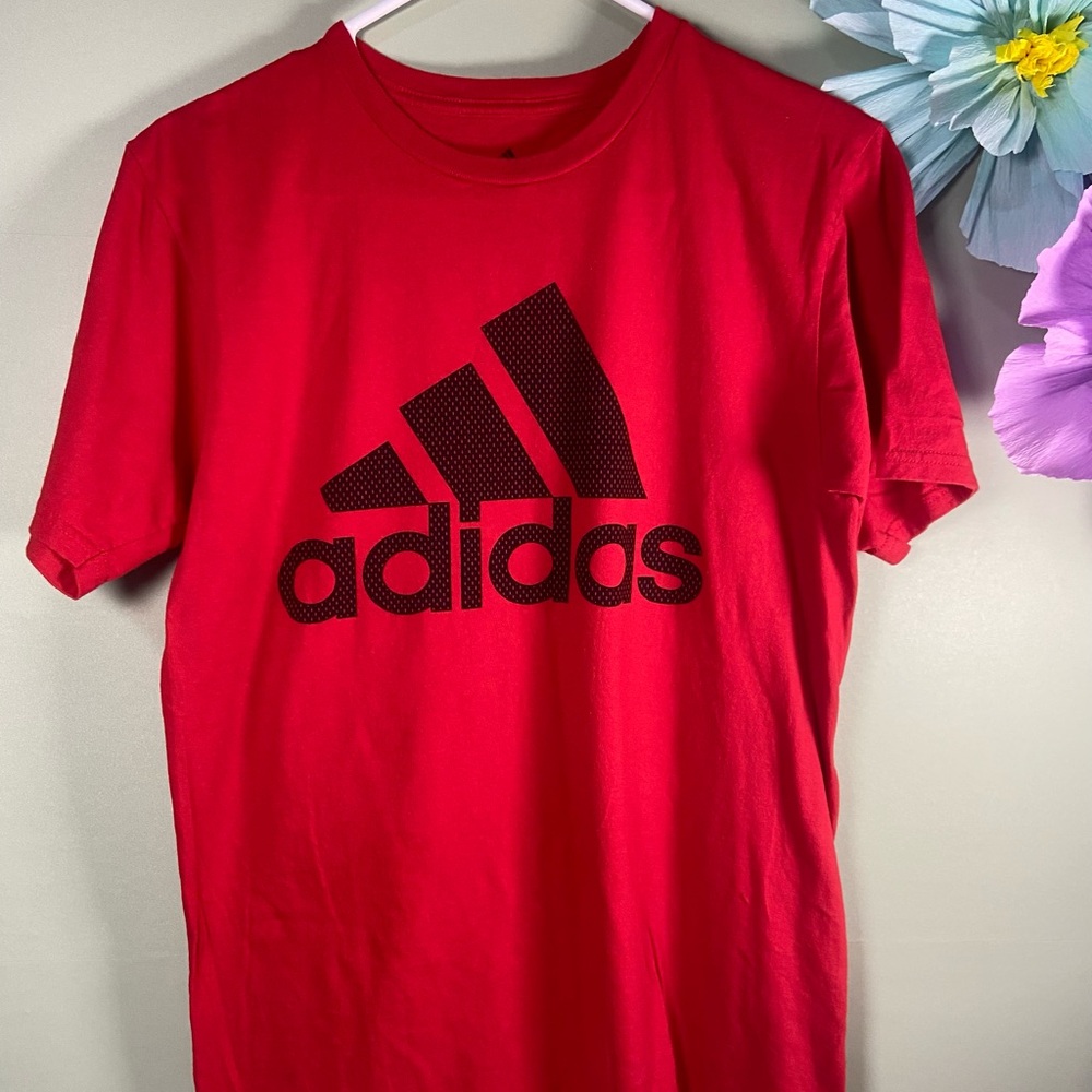 Adidas Red Tee with Black Logo